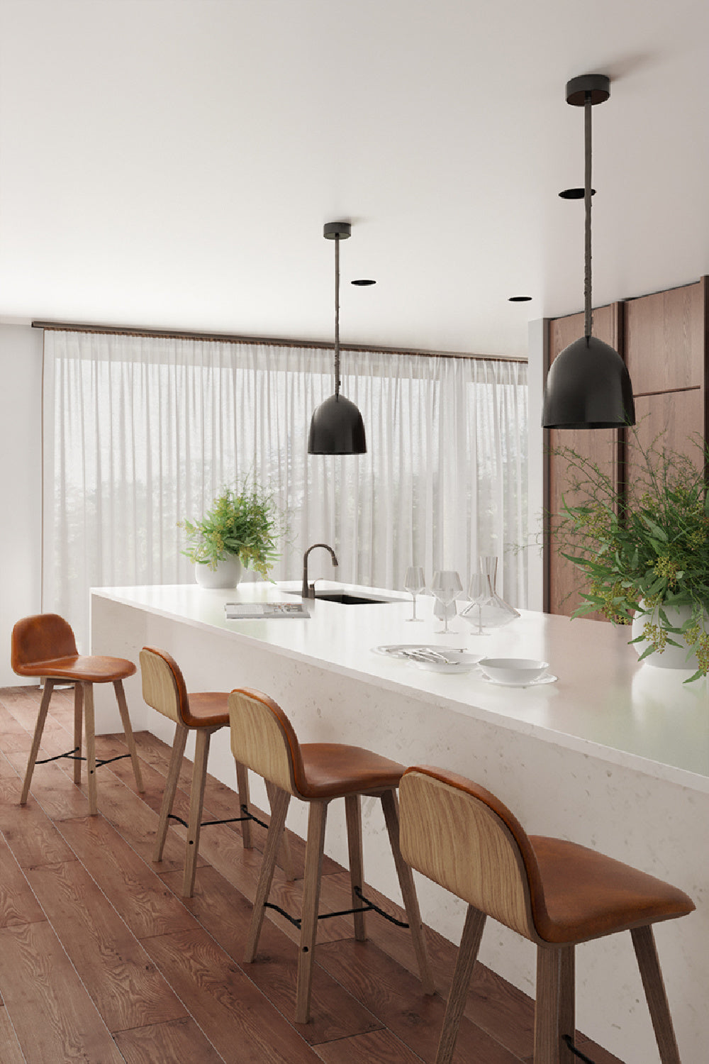   Modern European furniture - Tan Leather Counter Stool - www.oroa.com | Oroa.com