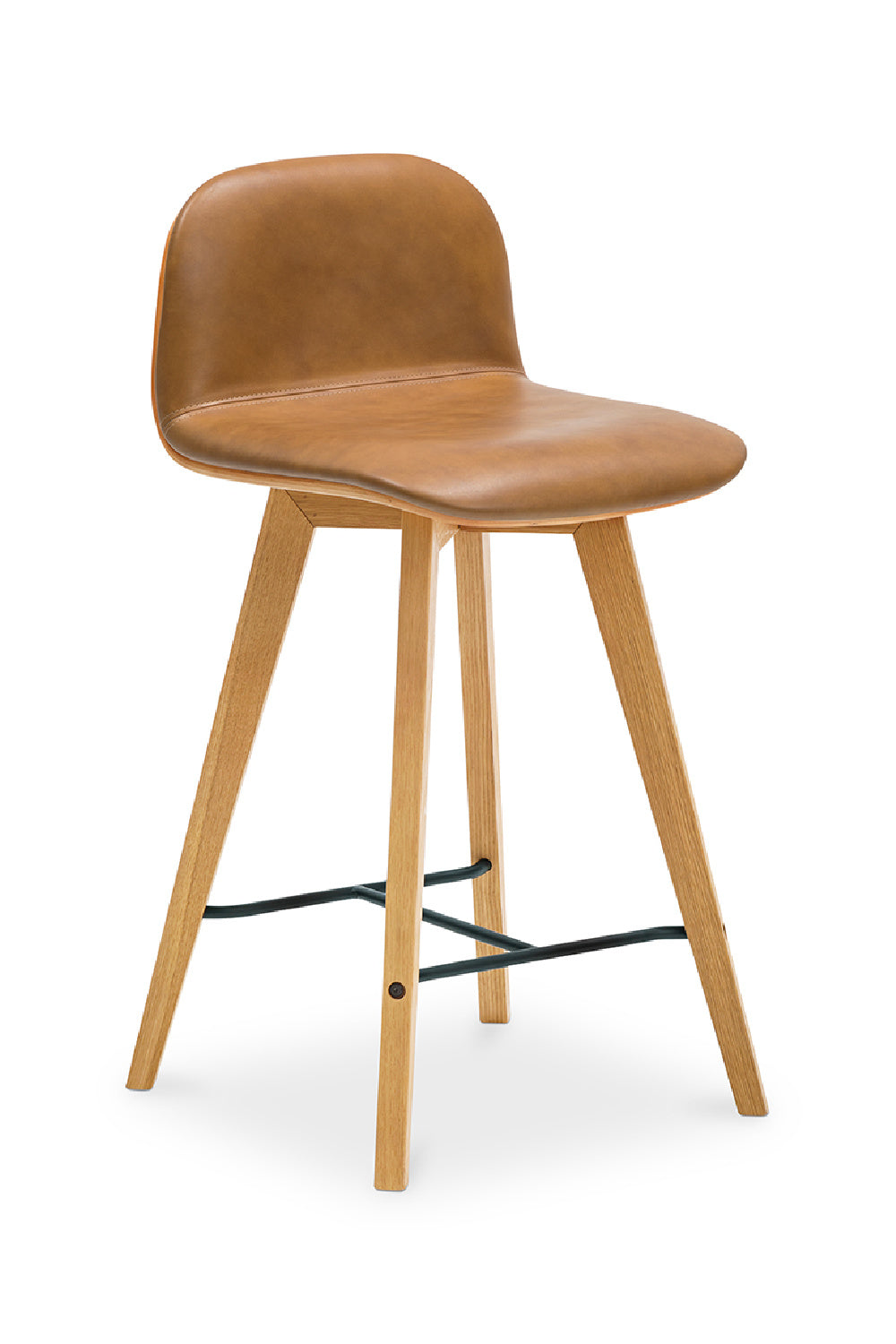   Modern European furniture - Tan Leather Counter Stool - www.oroa.com | Oroa.com