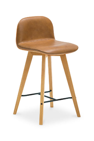   Modern European furniture - Tan Leather Counter Stool - www.oroa.com | Oroa.com