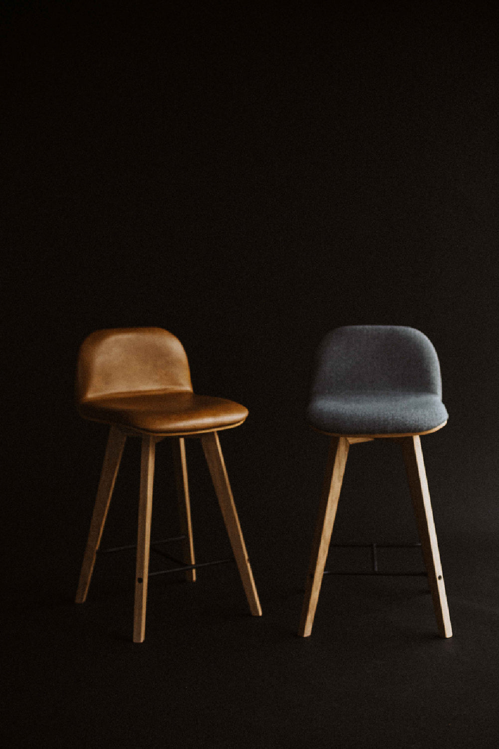   Modern European furniture - Tan Leather Counter Stool - www.oroa.com | Oroa.com