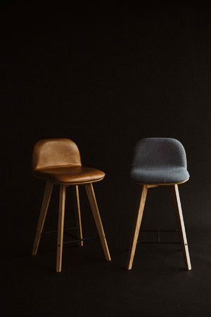   Modern European furniture - Tan Leather Counter Stool - www.oroa.com | Oroa.com