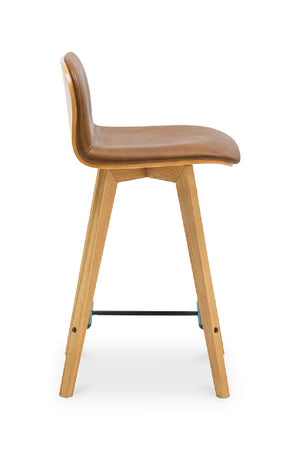  Modern European furniture - Tan Leather Counter Stool - www.oroa.com | Oroa.com