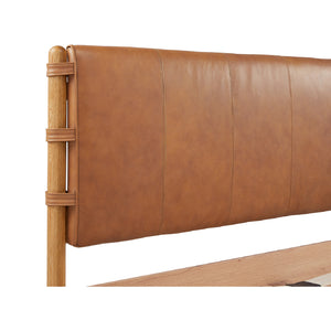   Modern European furniture - Brown Leather Bed - www.oroa.com | Oroa.com