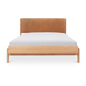   Modern European furniture - Brown Leather Bed - www.oroa.com | Oroa.com