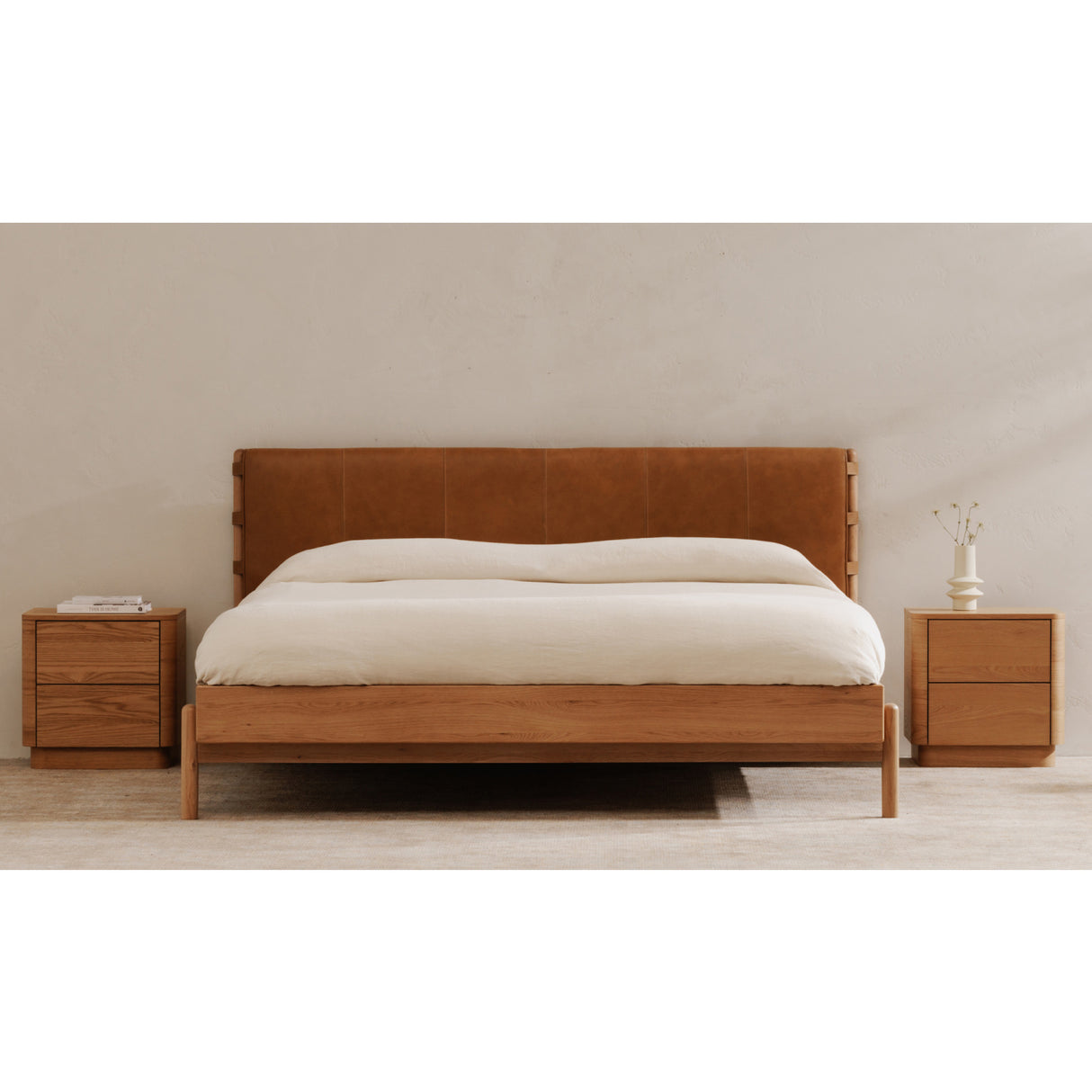   Modern European furniture - Brown Leather Bed - www.oroa.com | Oroa.com