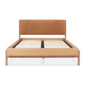   Modern European furniture - Brown Leather Bed - www.oroa.com | Oroa.com