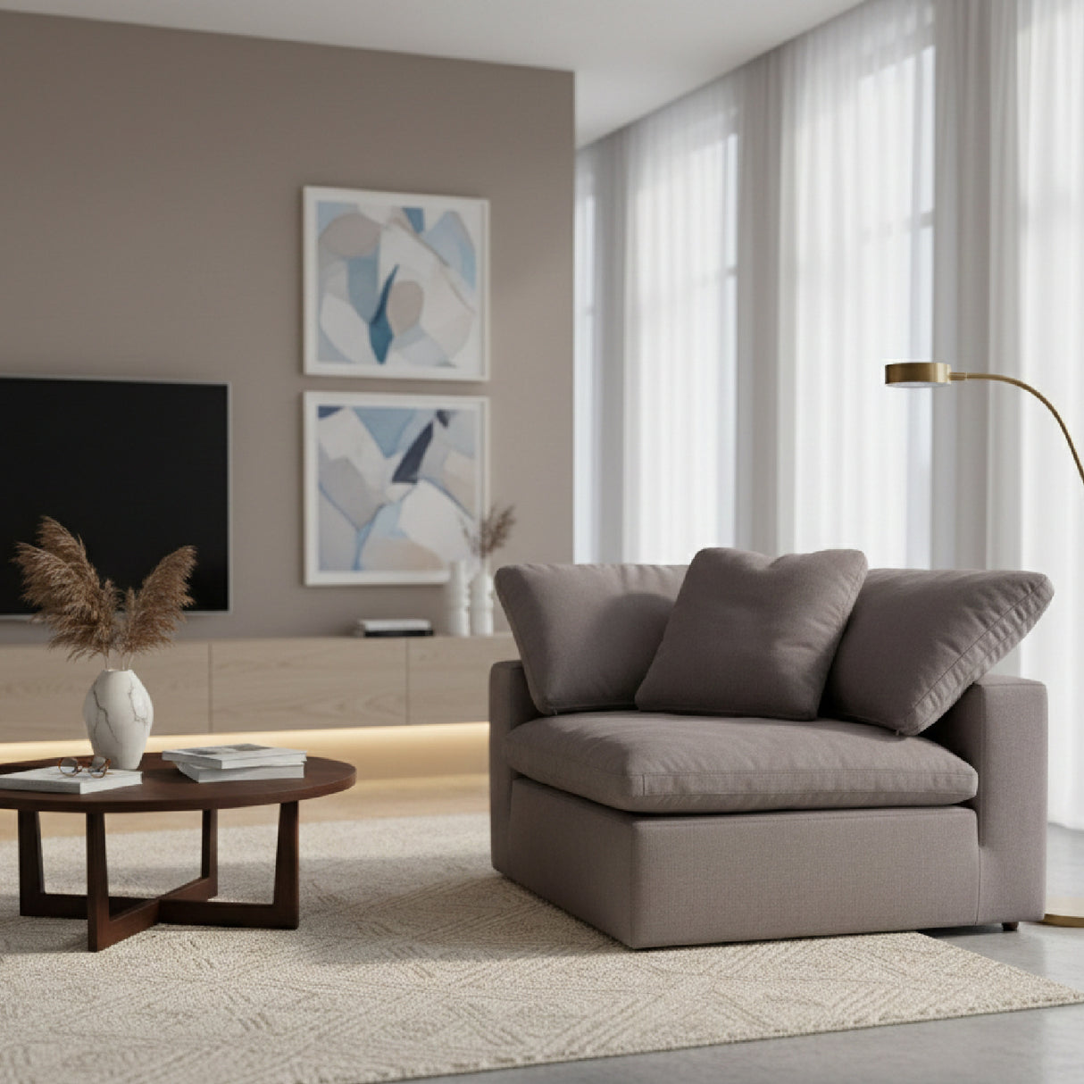   Modern European furniture - Fabric Upholstered Modular Chair - www.oroa.com | Oroa.com