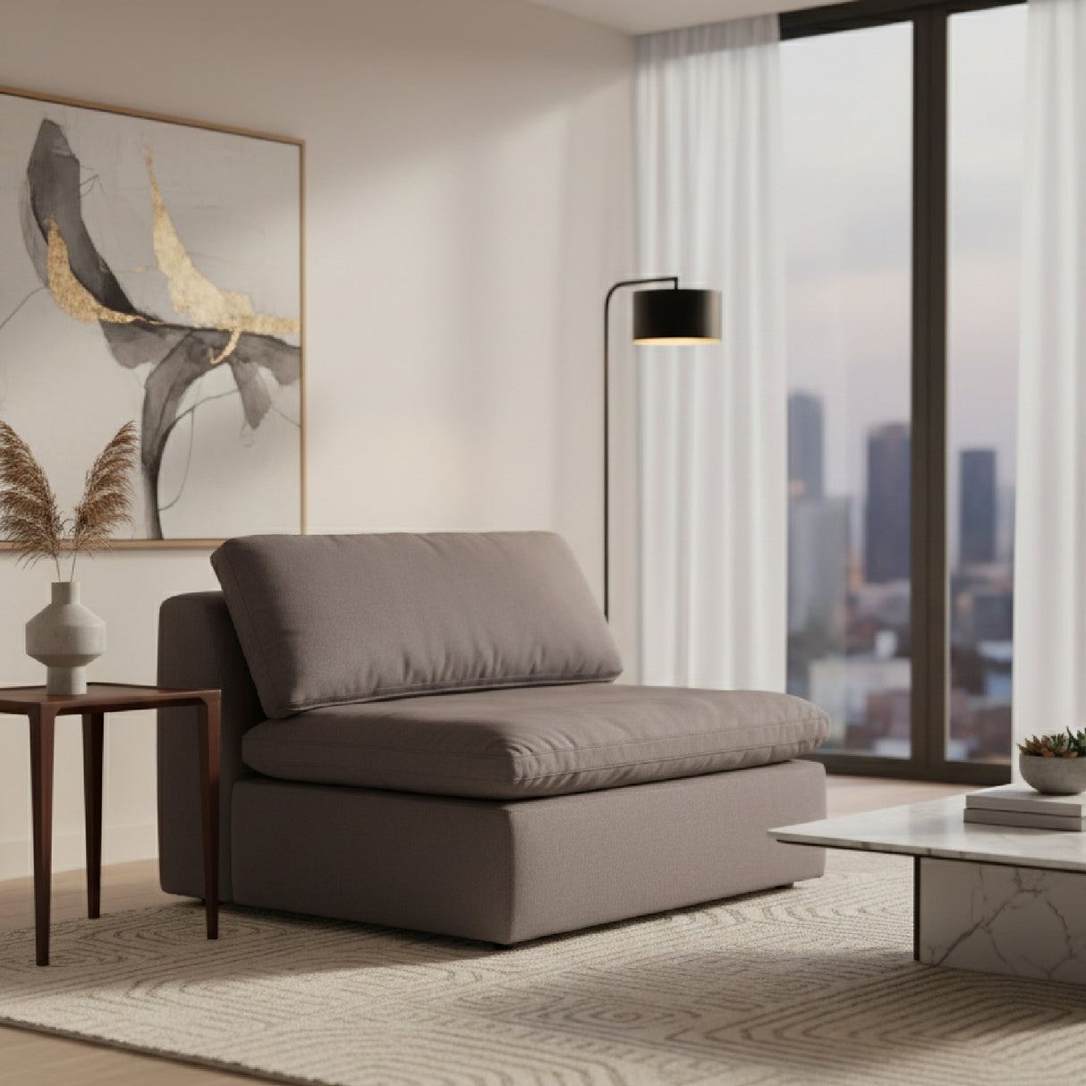   Modern European furniture - Fabric Upholstered Modular Chair - www.oroa.com | Oroa.com