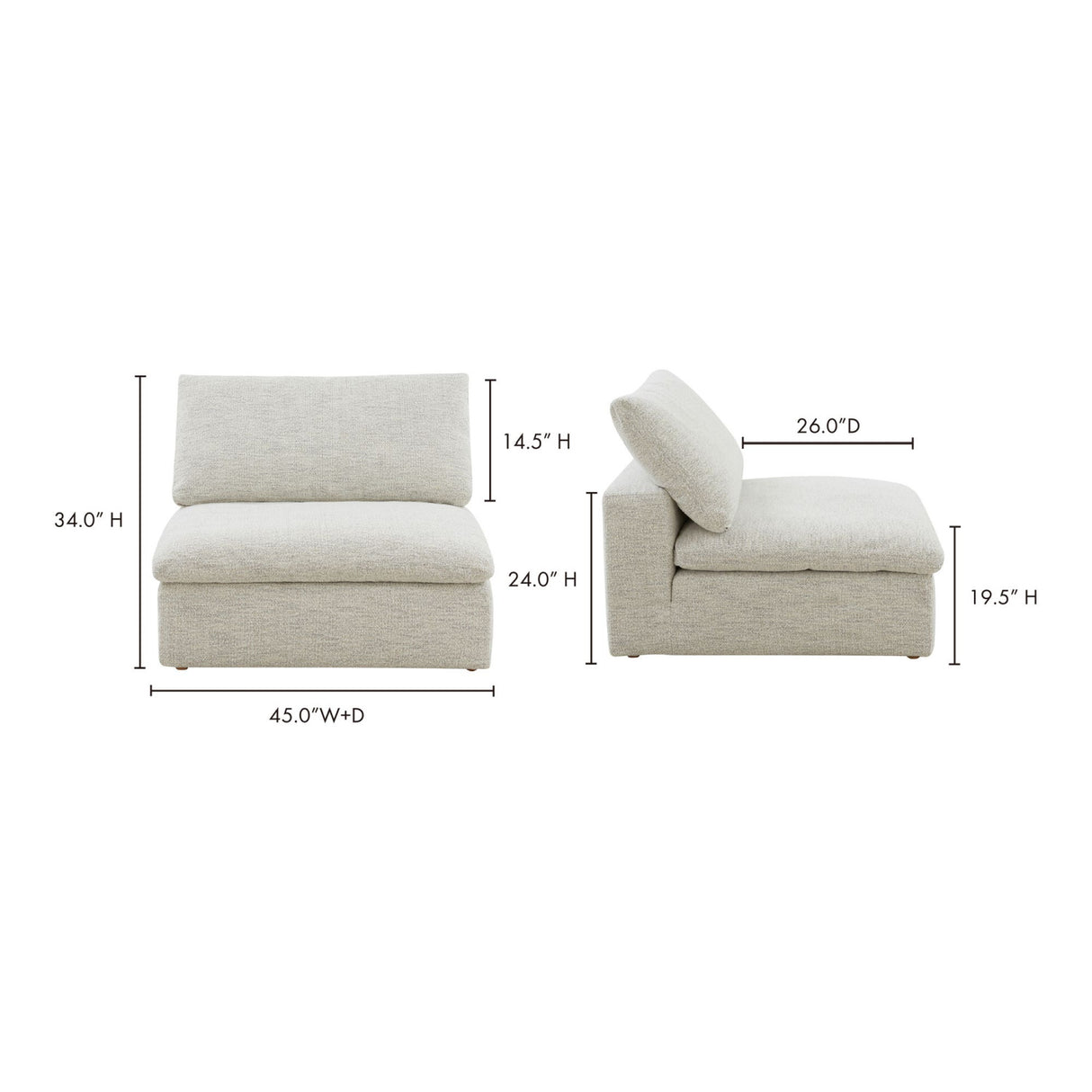   Modern European furniture - Fabric Upholstered Modular Chair - www.oroa.com | Oroa.com