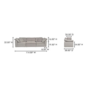   Modern European furniture - Thick Cushioned Modular Sofa - www.oroa.com | Oroa.com