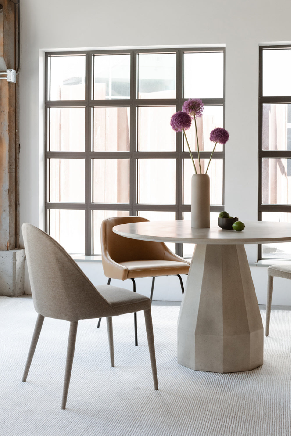   Modern European furniture - Gray Fabric Dining Chairs (2) - www.oroa.com | Oroa.com