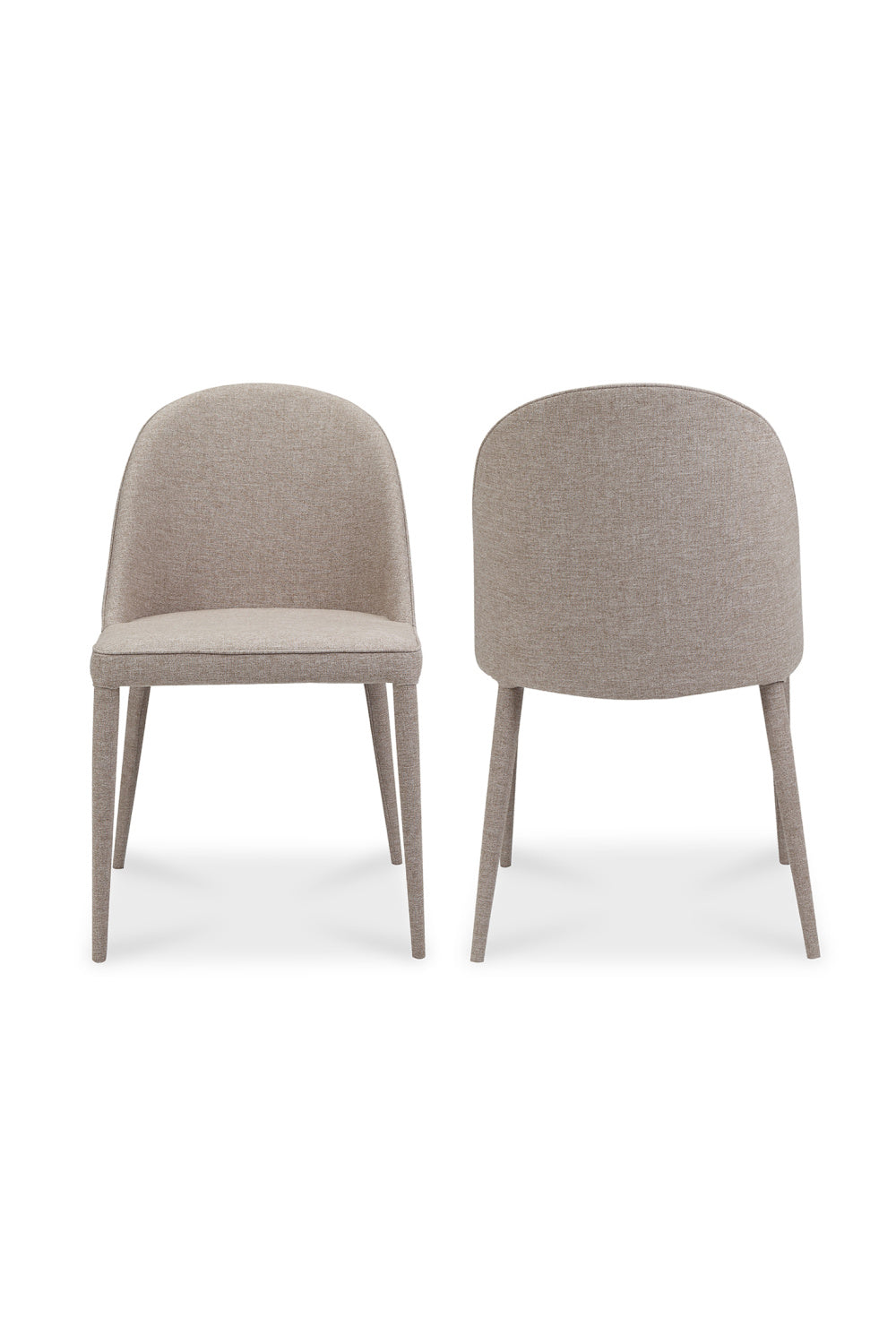   Modern European furniture - Gray Fabric Dining Chairs (2) - www.oroa.com | Oroa.com