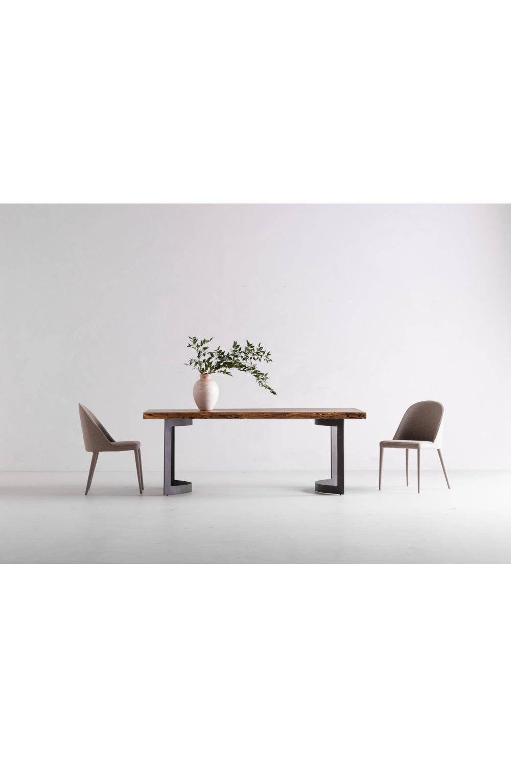   Modern European furniture - Gray Fabric Dining Chairs (2) - www.oroa.com | Oroa.com