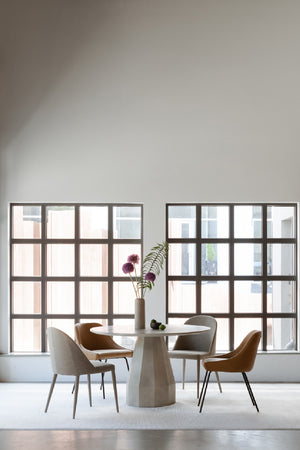   Modern European furniture - Gray Fabric Dining Chairs (2) - www.oroa.com | Oroa.com
