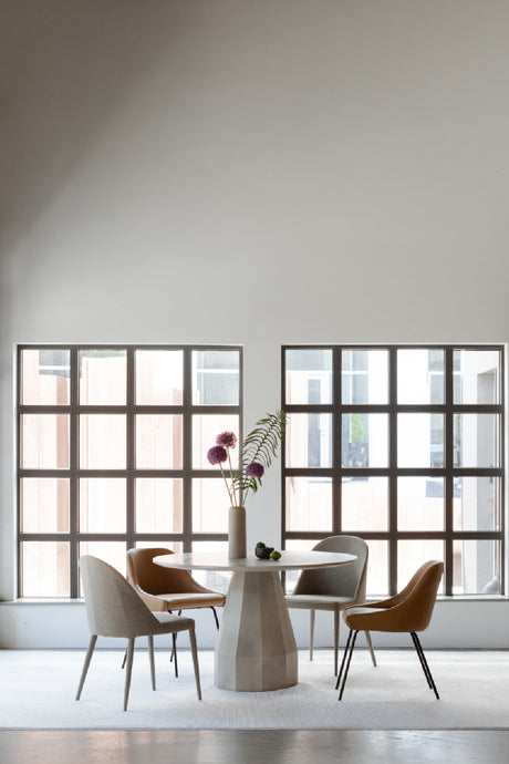   Modern European furniture - Gray Fabric Dining Chairs (2) - www.oroa.com | Oroa.com