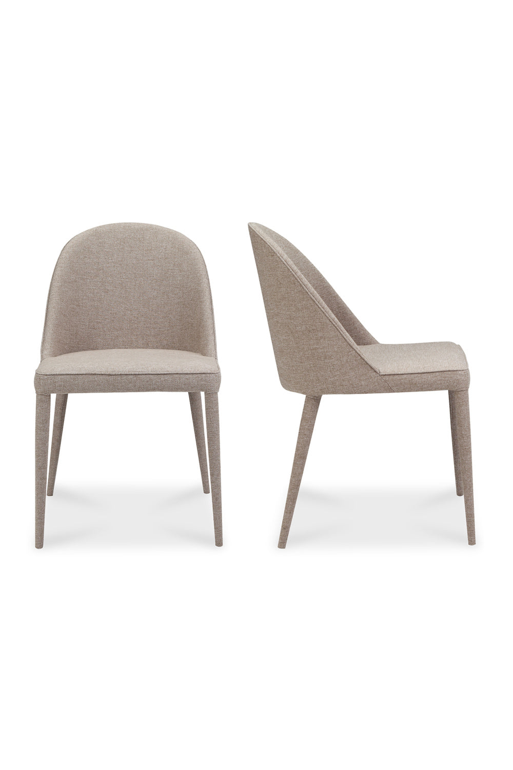   Modern European furniture - Gray Fabric Dining Chairs (2) - www.oroa.com | Oroa.com