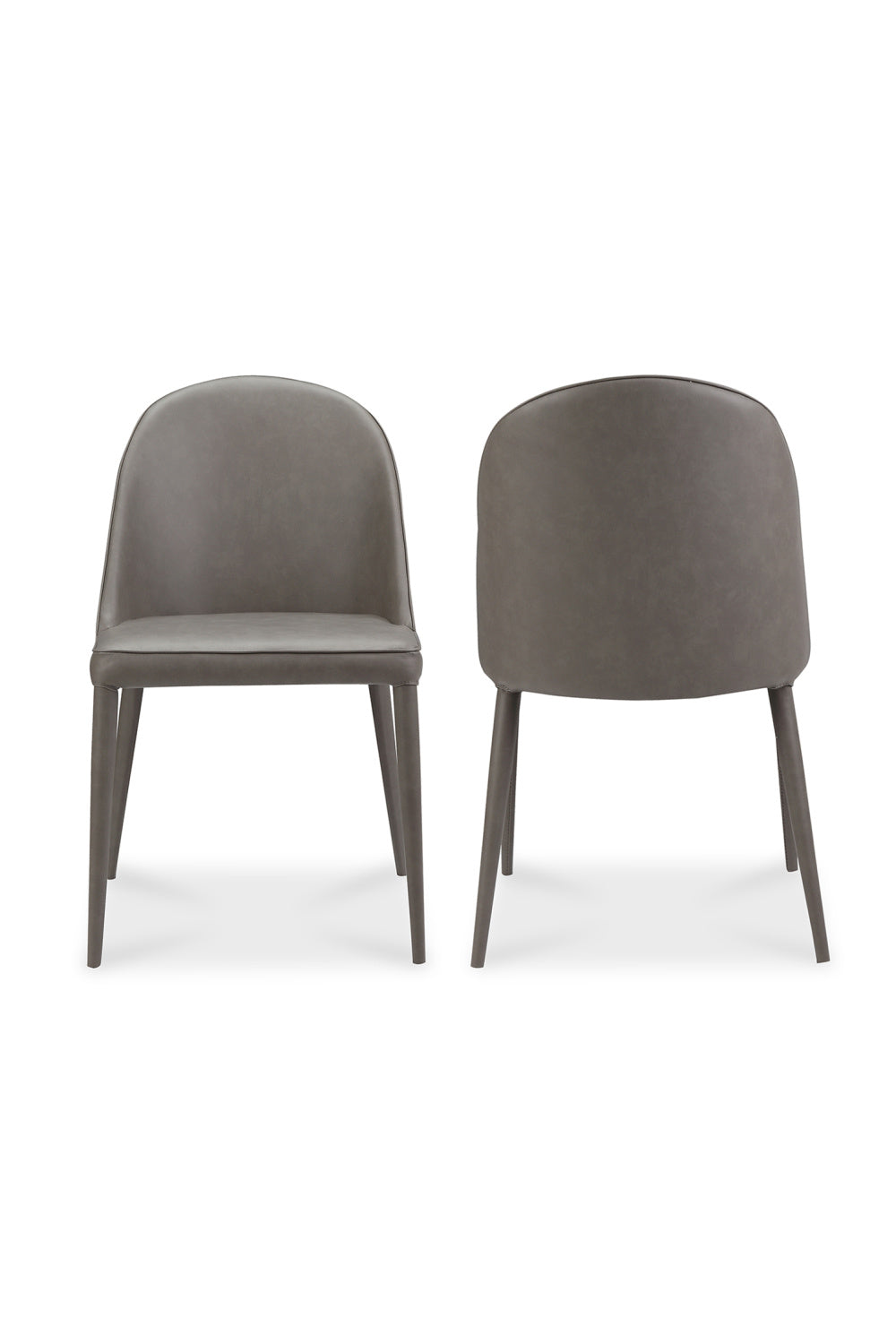   Modern European furniture - Gray Vegan Leather Dining Chairs (2) - www.oroa.com | Oroa.com