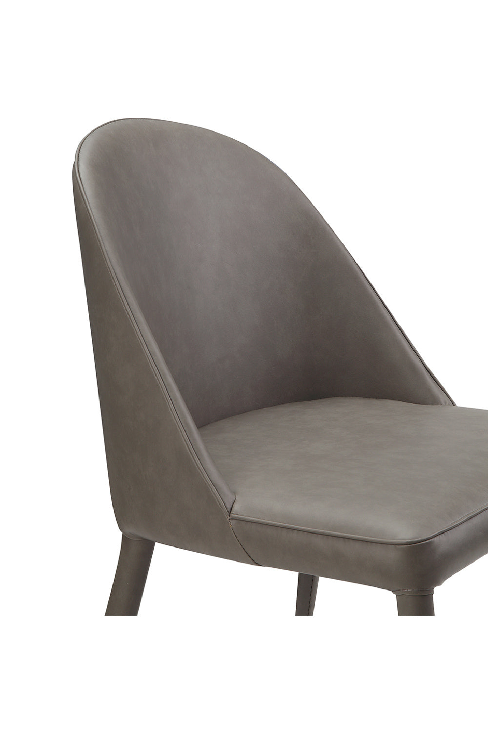   Modern European furniture - Gray Vegan Leather Dining Chairs (2) - www.oroa.com | Oroa.com