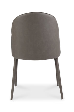   Modern European furniture - Gray Vegan Leather Dining Chairs (2) - www.oroa.com | Oroa.com