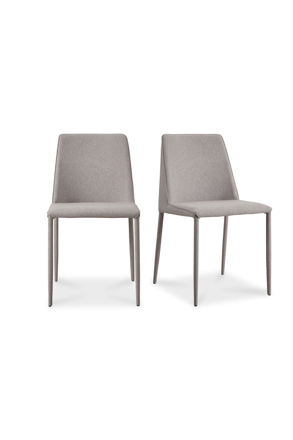   Modern European furniture - Gray Fabric Dining Chairs (2) - www.oroa.com | Oroa.com