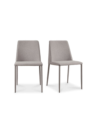   Modern European furniture - Gray Fabric Dining Chairs (2) - www.oroa.com | Oroa.com