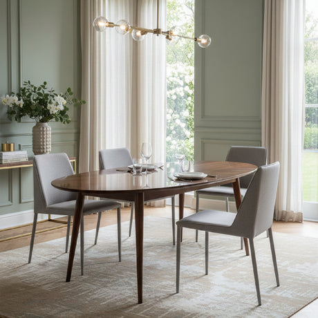   Modern European furniture - Gray Fabric Dining Chairs (2) - www.oroa.com | Oroa.com