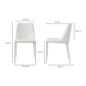   Modern European furniture - Minimalist Vegan Leather Dining Chairs (2) - www.oroa.com | Oroa.com
