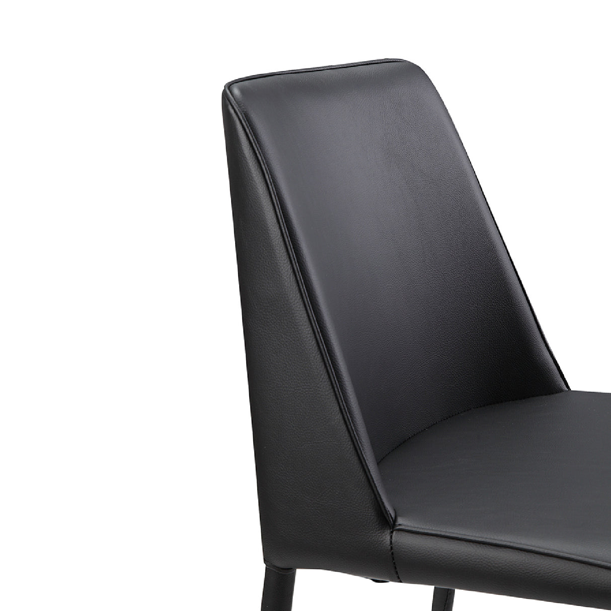   Modern European furniture - Minimalist Vegan Leather Dining Chairs (2) - www.oroa.com | Oroa.com