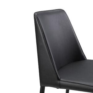   Modern European furniture - Minimalist Vegan Leather Dining Chairs (2) - www.oroa.com | Oroa.com