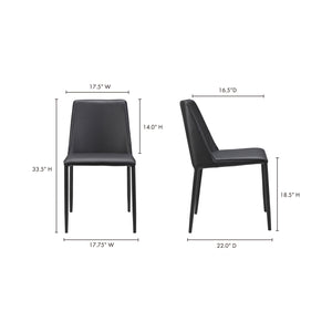  Modern European furniture - Minimalist Vegan Leather Dining Chairs (2) - www.oroa.com | Oroa.com