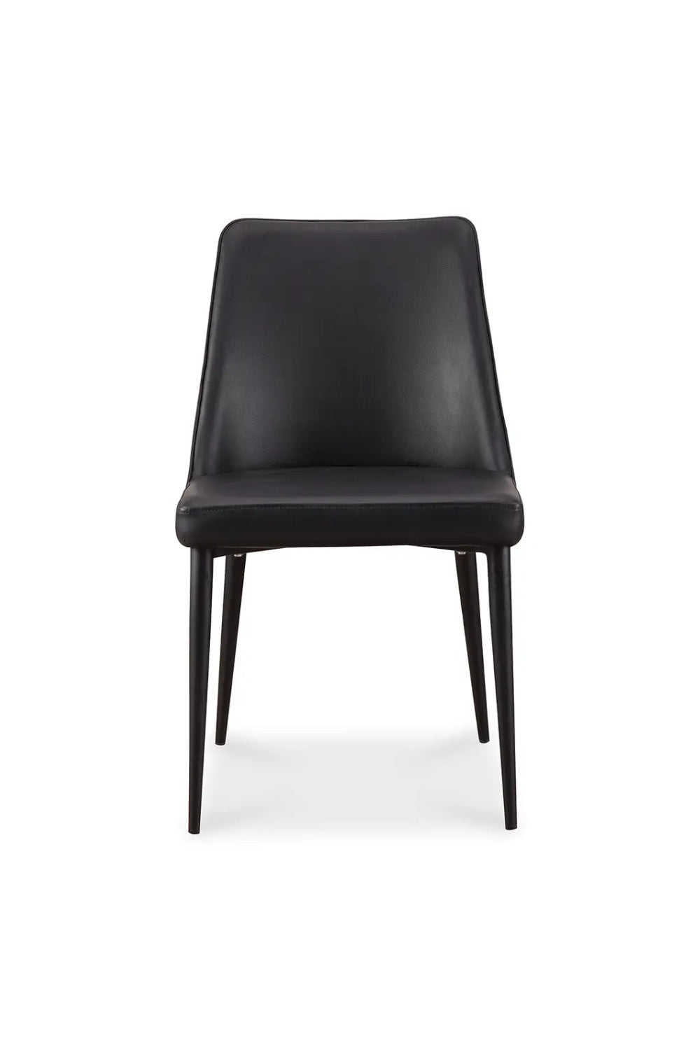   Modern European furniture - Black Vegan Leather Dining Chairs (2) - www.oroa.com | Oroa.com