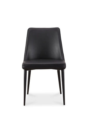   Modern European furniture - Black Vegan Leather Dining Chairs (2) - www.oroa.com | Oroa.com