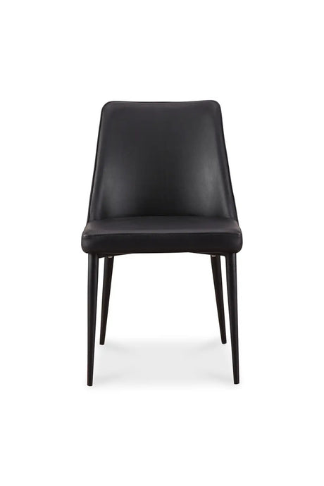   Modern European furniture - Black Vegan Leather Dining Chairs (2) - www.oroa.com | Oroa.com