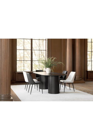   Modern European furniture - Black Vegan Leather Dining Chairs (2) - www.oroa.com | Oroa.com