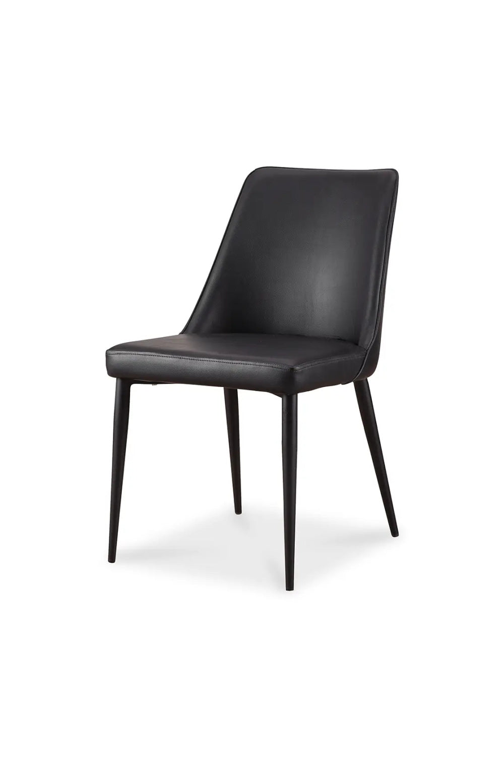   Modern European furniture - Black Vegan Leather Dining Chairs (2) - www.oroa.com | Oroa.com