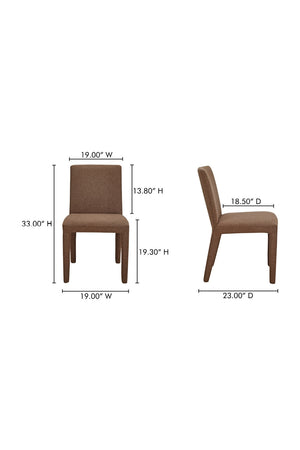   Modern European furniture - Fabric Upholstered Dining Chairs (2) - www.oroa.com | Oroa.com