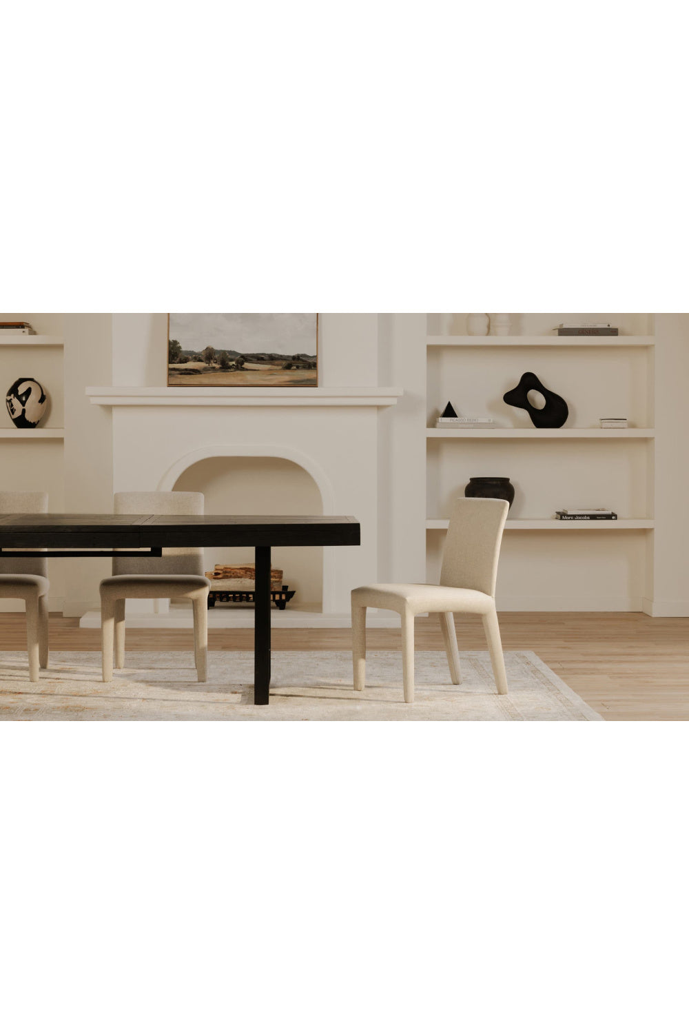   Modern European furniture - Fabric Upholstered Dining Chairs (2) - www.oroa.com | Oroa.com
