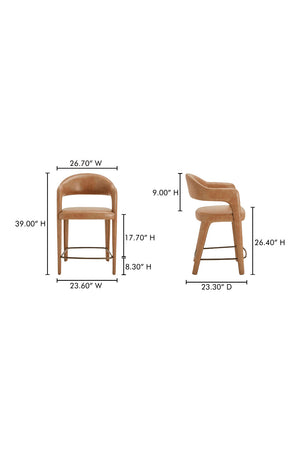   Modern European furniture - Open Barrel-Back Counter Stool - www.oroa.com | Oroa.com