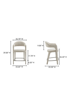   Modern European furniture - Open Barrel-Back Counter Stool - www.oroa.com | Oroa.com