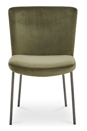   Modern European furniture - Blackened Bronze Frame Dining Chairs (2) - www.oroa.com | Oroa.com