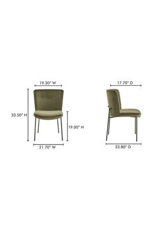   Modern European furniture - Blackened Bronze Frame Dining Chairs (2) - www.oroa.com | Oroa.com