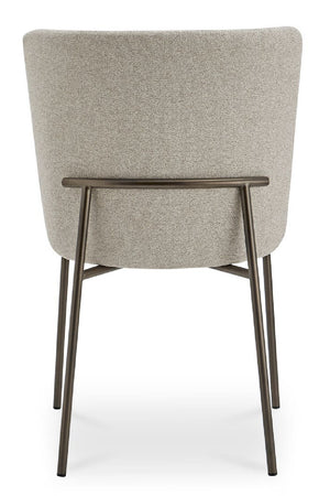   Modern European furniture - Blackened Bronze Frame Dining Chairs (2) - www.oroa.com | Oroa.com