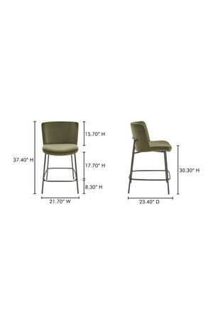   Modern European furniture - Barrel Back Fabric Counter Stool - www.oroa.com | Oroa.com
