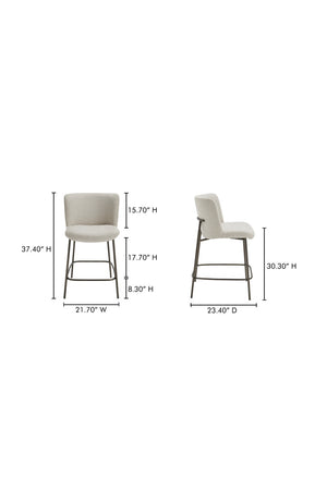   Modern European furniture - Barrel Back Fabric Counter Stool - www.oroa.com | Oroa.com