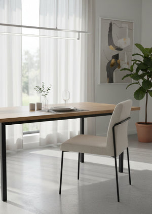   Modern European furniture - Minimalist Padded Dining Chairs (2) - www.oroa.com | Oroa.com