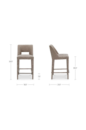  Modern European furniture - Carved Back Counter Stool - www.oroa.com | Oroa.com