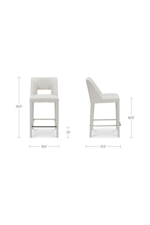   Modern European furniture - Carved Back Counter Stool - www.oroa.com | Oroa.com
