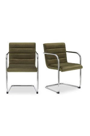   Modern European furniture - Channeled Cantilever Dining Chairs (2) - www.oroa.com | Oroa.com