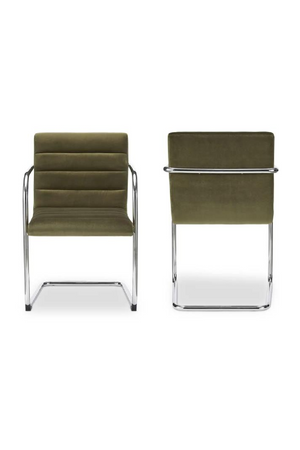   Modern European furniture - Channeled Cantilever Dining Chairs (2) - www.oroa.com | Oroa.com