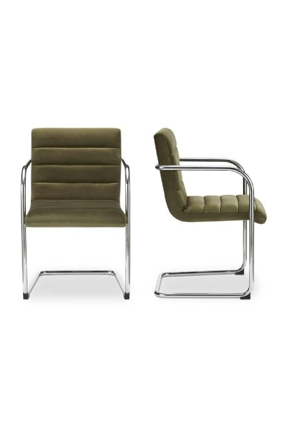   Modern European furniture - Channeled Cantilever Dining Chairs (2) - www.oroa.com | Oroa.com